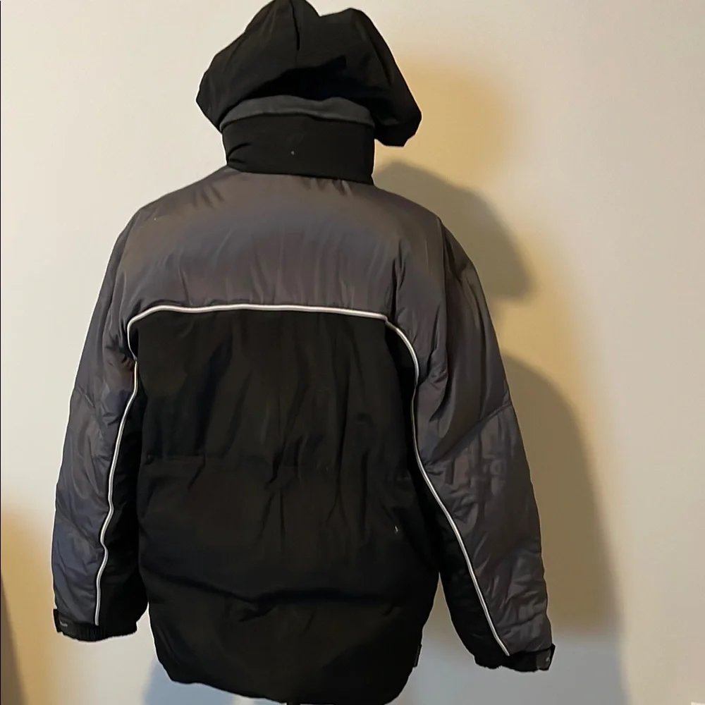Zero x posur Black and Gray Puffer Jacket